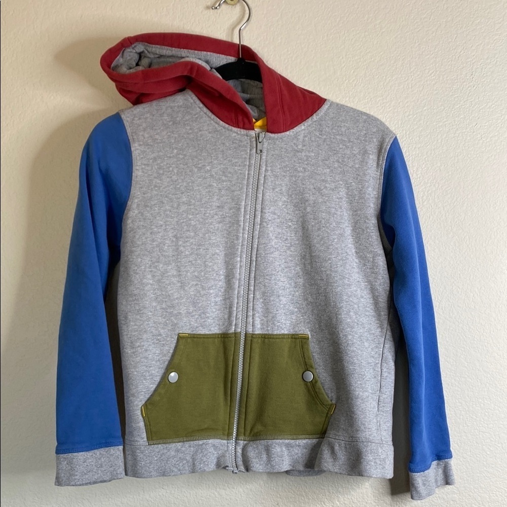 Mightly Kids Organic Cotton Colorblock Hooded Sweatshirt Sz 14 Xxl — image 2 of 5